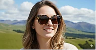 Vintage tortoise shell UV400 sunglasses with classic brown lenses