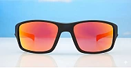 Blackwater Revo matte black sports wrap polarised sunglasses super dark mirror lenses
