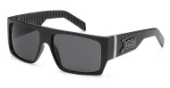 LOCS Hardcore 91010 men's UV400 sunglasses in black with super dark Category 3 lenses