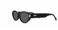 Genevieve vintage oval sunglasses with silver inlay detail, iPOP NZ