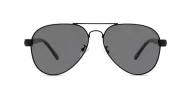 Polarised aviator sunglasses with slim metal frame and double bridge