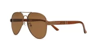 Polarised aviator sunglasses with slim metal frame and double bridge
