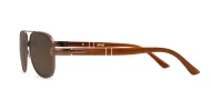 Polarised aviator sunglasses with slim metal frame and double bridge