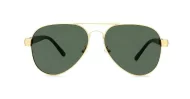 Polarised aviator sunglasses with slim metal frame and double bridge