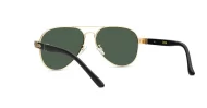 Polarised aviator sunglasses with slim metal frame and double bridge