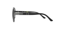 Polarised aviator sunglasses with slim metal frame and double bridge