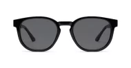  Kahu chunky round polarised sunglasses colour pinstripe temples unisex