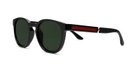  Kahu chunky round polarised sunglasses colour pinstripe temples unisex