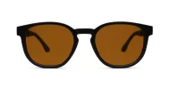  Kahu chunky round polarised sunglasses colour pinstripe temples unisex