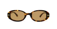 Vintage oval sunglasses with tortoise frame and gold detailing