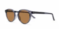 Classic tortoise round UV400 sunglasses with silver accents and dark brown lenses