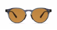 Classic tortoise round UV400 sunglasses with silver accents and dark brown lenses
