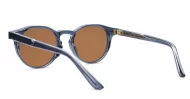 Classic tortoise round UV400 sunglasses with silver accents and dark brown lenses