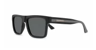 Dusk polarised sunglasses with striped temples and metal inlays