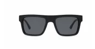 Dusk polarised sunglasses with striped temples and metal inlays