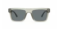 Dusk polarised sunglasses with striped temples and metal inlays