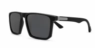 Men's polarised sunglasses with super dark lenses and metal temple detail, iPOP NZ