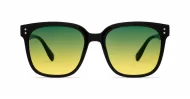 Women's large square sunglasses with silver pips, iPOP NZ