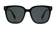 Women's large square sunglasses with silver pips, iPOP NZ