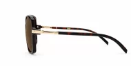 oversized round vintage sunglasses with gold frame detailing and UV400 lenses
