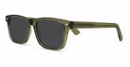 Spike Grey translucent sunglasses with dark grey lenses gold pip detail and inner core wire temples