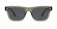 Spike Grey translucent sunglasses with dark grey lenses gold pip detail and inner core wire temples