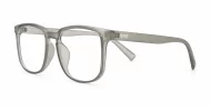 Unisex rectangular blue light glasses with keyhole bridge and twin metal pin detail