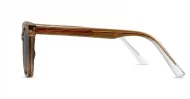 iPOP Oreo small cat eye polarised sunglasses for women with brown fade frames