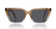 iPOP Oreo small cat eye polarised sunglasses for women with brown fade frames