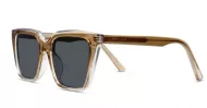 iPOP Oreo small cat eye polarised sunglasses for women with brown fade frames