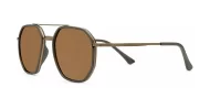 Vintage square aviator polarised sunglasses in matte black