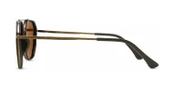 Vintage square aviator polarised sunglasses in matte black
