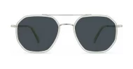Vintage square aviator polarised sunglasses in matte black