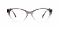 Cat-eye blue light glasses with rounded lenses and diamond temple detailing