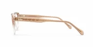 Cat-eye blue light glasses with rounded lenses and diamond temple detailing
