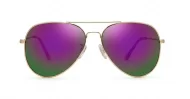 Bob Aviator polarised sunglasses with silver or gold frames and full revo mirror lenses