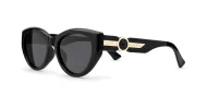 Vintage cat eye sunglasses with gold medallion temple detail