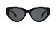 Vintage cat eye sunglasses with gold medallion temple detail