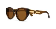 Vintage cat eye sunglasses with gold medallion temple detail