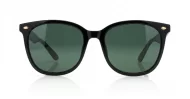 Kiri large round black polarised sunglasses G15 lenses oversized frame