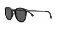Round vintage matte sunglasses with slim metal temples