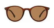 Round vintage matte sunglasses with slim metal temples