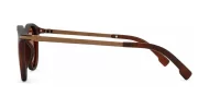 Round vintage matte sunglasses with slim metal temples