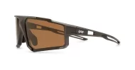 Rouge wraparound sports sunglasses with vented temples and shield lenses