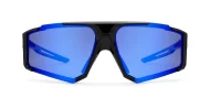 Rouge wraparound sports sunglasses with vented temples and shield lenses