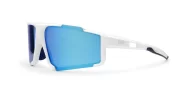 Rouge wraparound sports sunglasses with vented temples and shield lenses