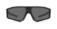Rouge wraparound sports sunglasses with vented temples and shield lenses
