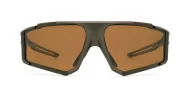 Rouge wraparound sports sunglasses with vented temples and shield lenses