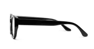 Black rectangular computer glasses with clean undetailed retro frame