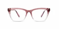 Womens blue light glasses NZ with soft square frame and gold temples